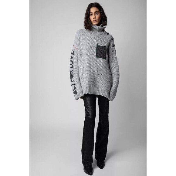 Zadig and Voltaire Sweaters - NWT Zadig and Voltaire Cashmere Alma Pocket Sweater Size XS $998